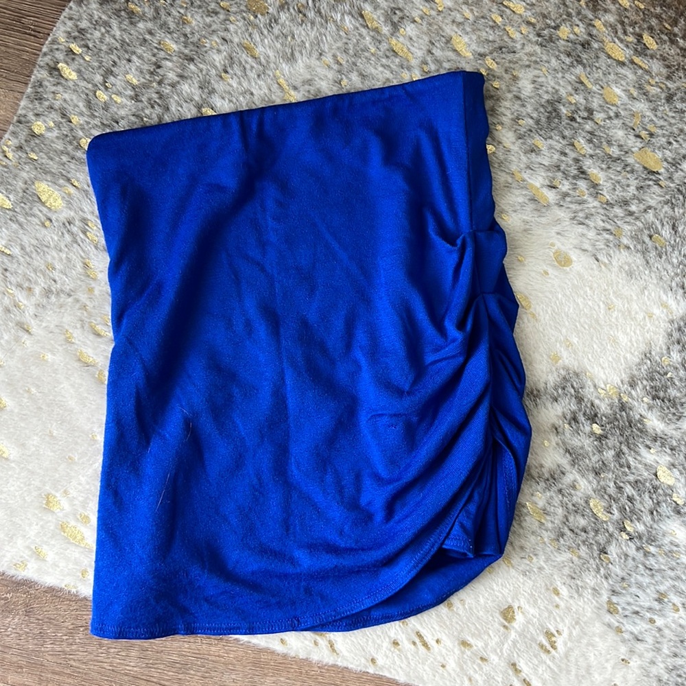 Aritzia Wilfred Free blue asymmetrical skirt